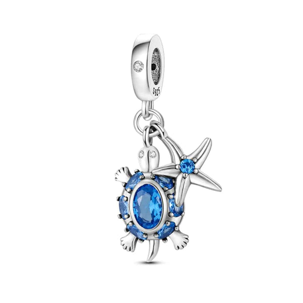 LEVE 4 PAGUE 2 69.90 TARTARUGA AZUL PENDENTE CHARM TARTARUGA AZUL - PRATA 925