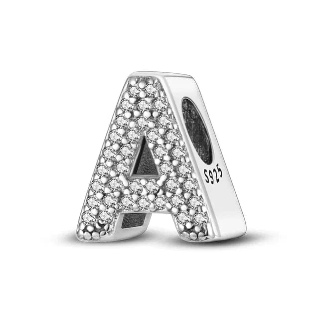 LEVE 4 PAGUE 2 A BERLOQUE CHARM LETRAS STRASS - PRATA 925