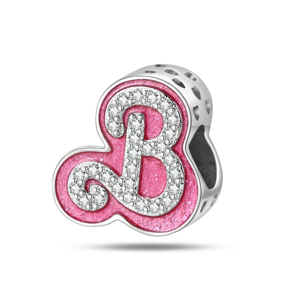 LEVE 4 PAGUE 2 Charm BERLOQUE CHARM LETTER BARBIE - PRATA 925