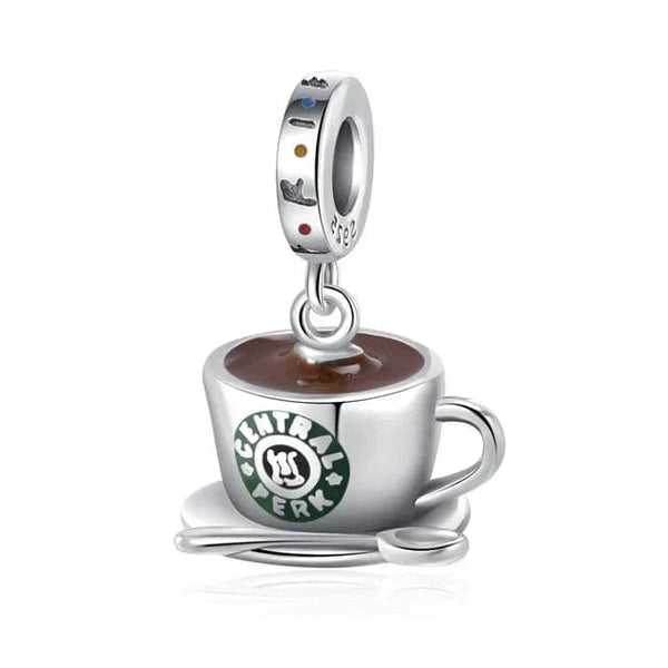 LEVE 4 PAGUE 2 Charm PENDENTE CHARM CENTRAL PERK COFFE - PRATA 925