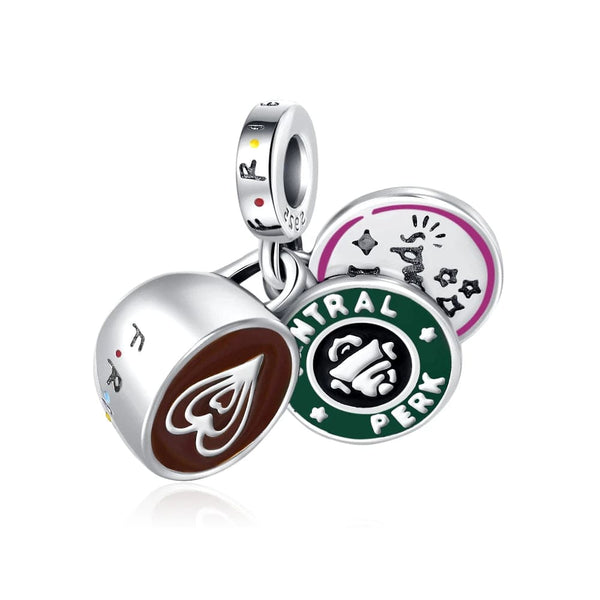 LEVE 4 PAGUE 2 Charm PENDENTE CHARM CENTRAL PERK TRIPLE - PRATA 925