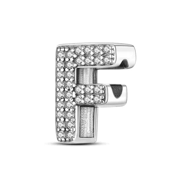 LEVE 4 PAGUE 2 F BERLOQUE CHARM LETRAS STRASS - PRATA 925