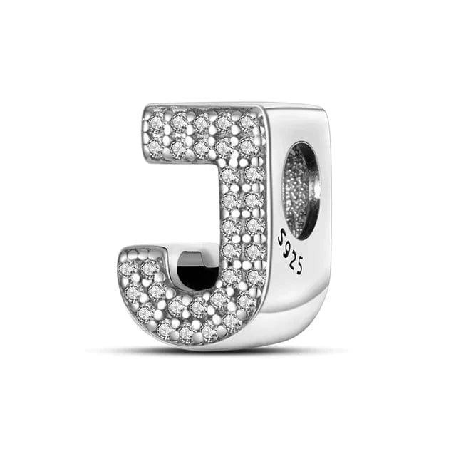 LEVE 4 PAGUE 2 J BERLOQUE CHARM LETRAS STRASS - PRATA 925