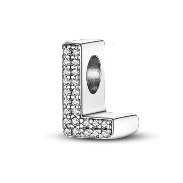 LEVE 4 PAGUE 2 L BERLOQUE CHARM LETRAS STRASS - PRATA 925