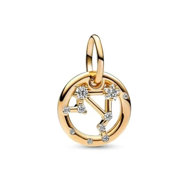 LEVE 4 PAGUE 2 Libra PENDENTE CHARM SIGNOS GOLD - PRATA 925