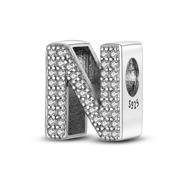 LEVE 4 PAGUE 2 N BERLOQUE CHARM LETRAS STRASS - PRATA 925