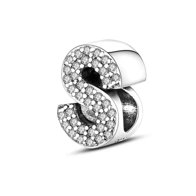 LEVE 4 PAGUE 2 S BERLOQUE CHARM LETRAS STRASS - PRATA 925