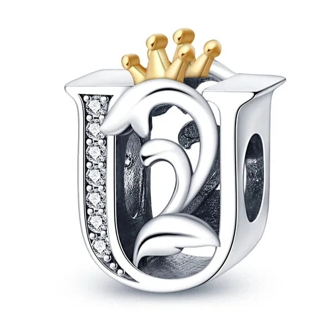 LEVE 4 PAGUE 2 U BERLOQUE CHARM KING LETTERS - PRATA 925