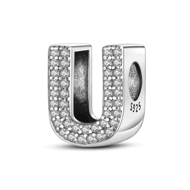 LEVE 4 PAGUE 2 U BERLOQUE CHARM LETRAS STRASS - PRATA 925