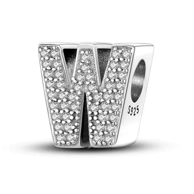 LEVE 4 PAGUE 2 W BERLOQUE CHARM LETRAS STRASS - PRATA 925