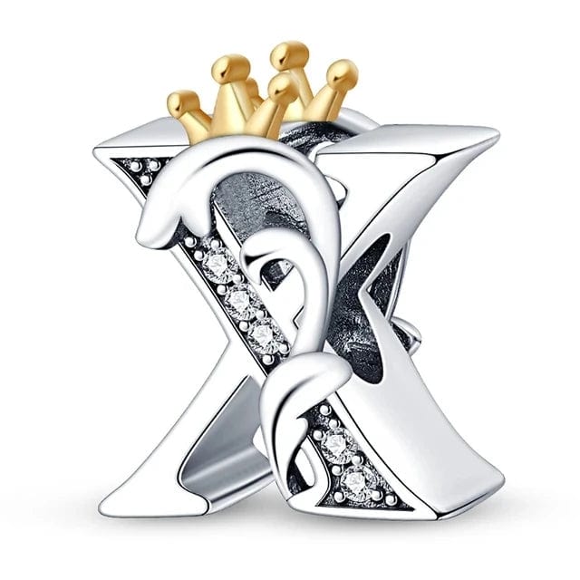 LEVE 4 PAGUE 2 X BERLOQUE CHARM KING LETTERS - PRATA 925