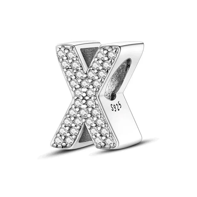 LEVE 4 PAGUE 2 X BERLOQUE CHARM LETRAS STRASS - PRATA 925