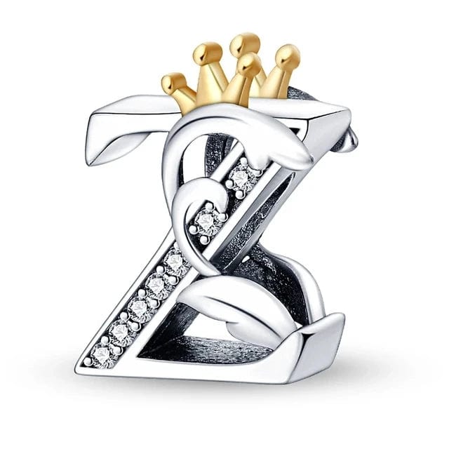 LEVE 4 PAGUE 2 Z BERLOQUE CHARM KING LETTERS - PRATA 925