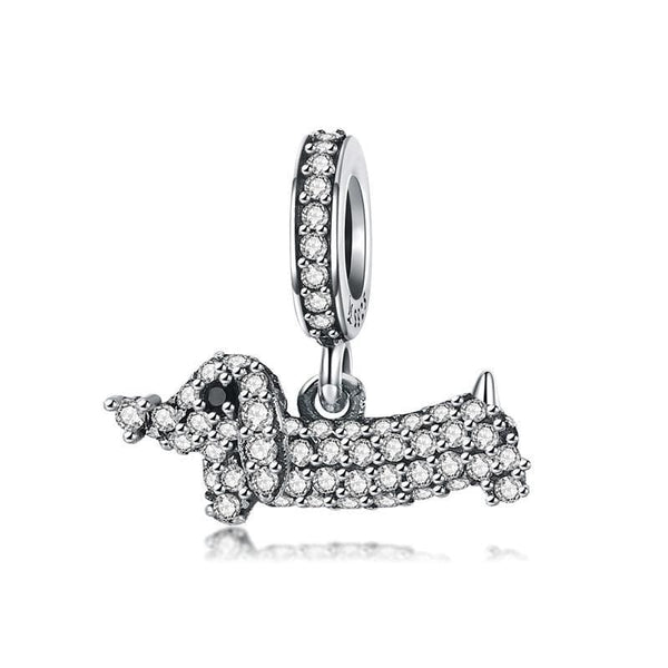 Sereia & Mar 200001684 DOG ZIRCON BERLOQUE CHARM DOG ZIRCON - PRATA 925