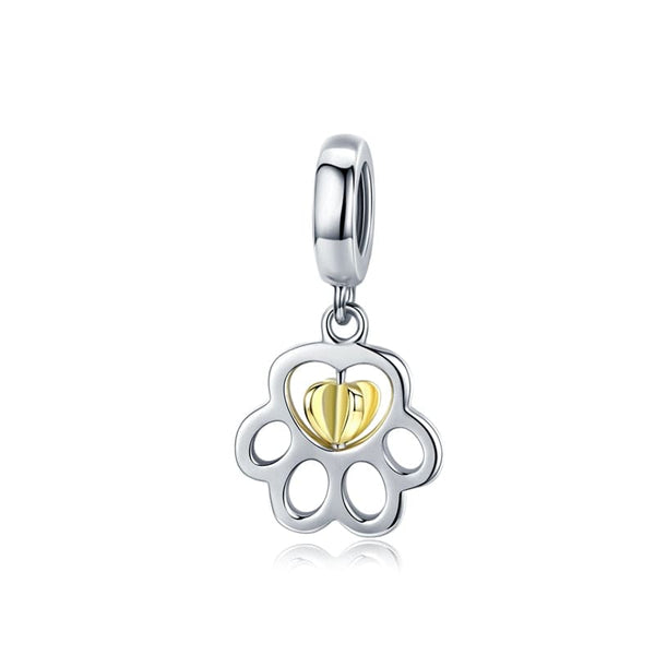 Sereia & Mar 200001684 PET GOLD BERLOQUE CHARM PET GOLD - PRATA 925