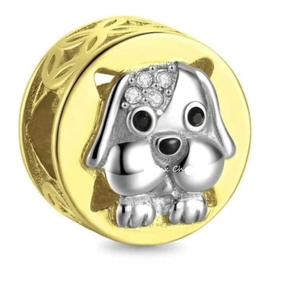 Sereia & Mar 69.90 BERLOQUE CHARM DOG GOLD - PRATA 925