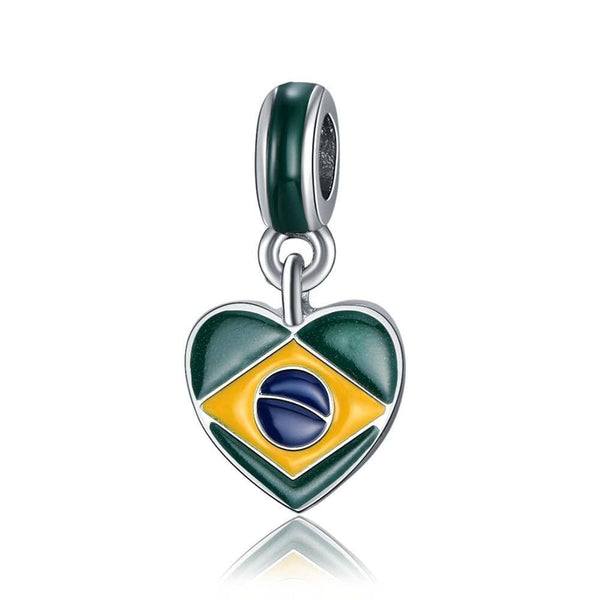 Sereia & Mar 69.90 BRASIL LOVER CHARM PENDENTE BRASIL LOVER - PRATA 925