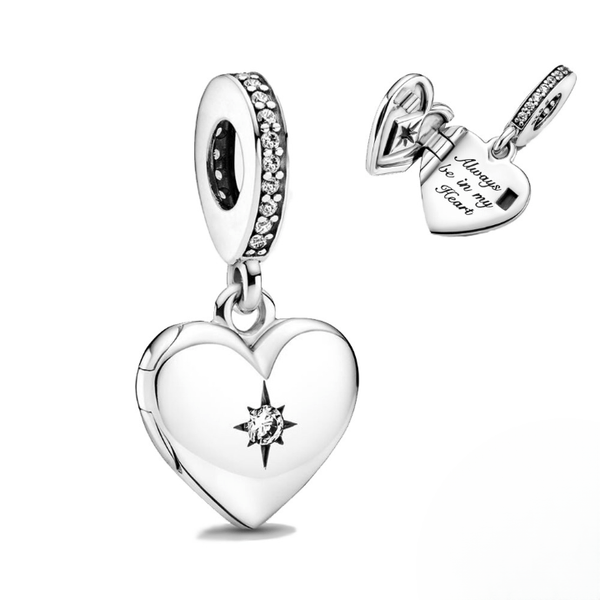 Sereia & Mar 69.90 PENDENTE CHARM LOVE CRISTAL - PRATA 925