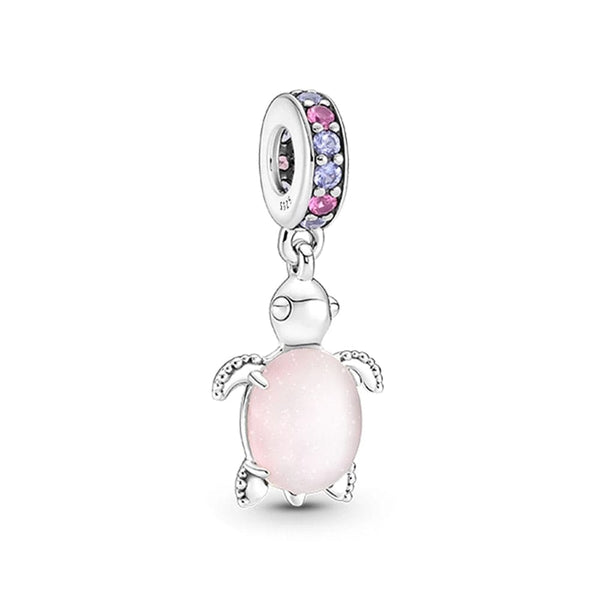 Sereia & Mar 69.90 PENDENTE CHARM TARTARUGA ROSA - PRATA 925