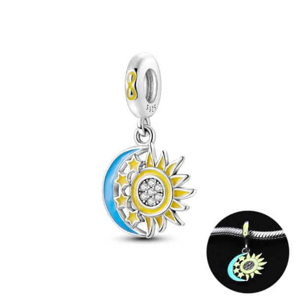 Sereia & Mar B1566 PENDENTE CHARM SOL & LUA - PRATA 925