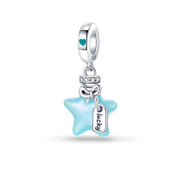 Sereia & Mar B1636 PENDENTE CHARM ESTRELA AZUL - PRATA 925