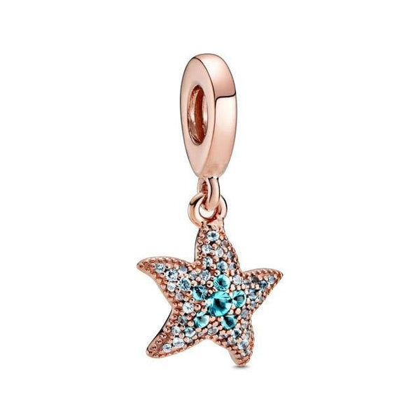 Sereia & Mar BERLOQUE CHARM ESTRELA DO MAR ROSE - PRATA 925