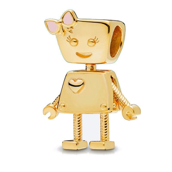 Sereia & Mar ROBOT GOLD BERLOQUE CHARM ROBOT GOLD - PRATA 925