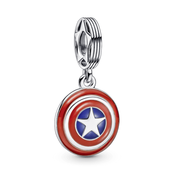 Sereia & Mar vingadores PENDENTE CHARM ESCUDO CAPITÃO AMÉRICA - PRATA 925